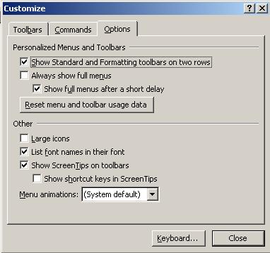 Using Word s Menus Definitions The Menu Bar is located at the top of the Word Working Screen, just below the Title Bar.