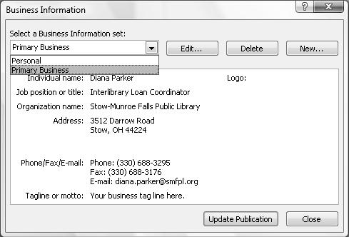 To create or edit an information set, click the File tab and choose Info from the list at the left.