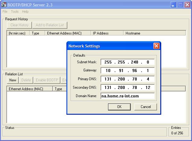 The Network Settings dialog box opens. 5. Edit the following: Box Subnet Mask (1) Gateway (1) Primary DNS Secondary DNS Domain Name Type The subnet mask for the option module s network.