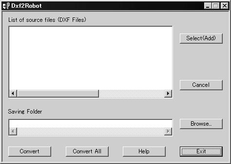 CAD DRAWING FILE CONVERSION (Dxf2Robot) The Dxf2Robot software is designed to convert a CAD drawing file (extension DXF file) to a file that can be read using JR C-Points.