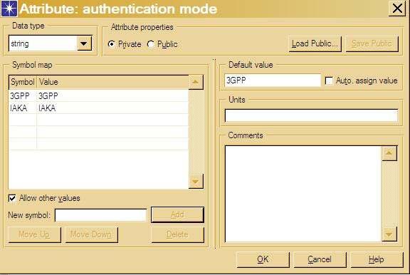 Figure 4-9: Node attribute Authentication Mode definition Once OPNET Modeller is started, the value of the node interface Authentication Mode will be read and kept in the global variable auth_mode