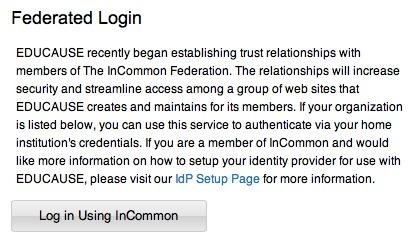 In Federated Login section