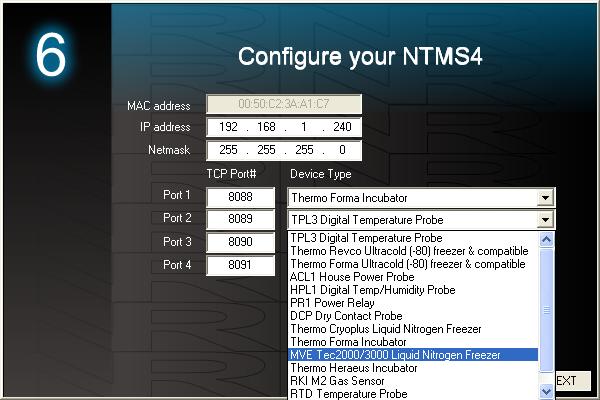 Click NEXT to complete the NTMS configuration. 3.