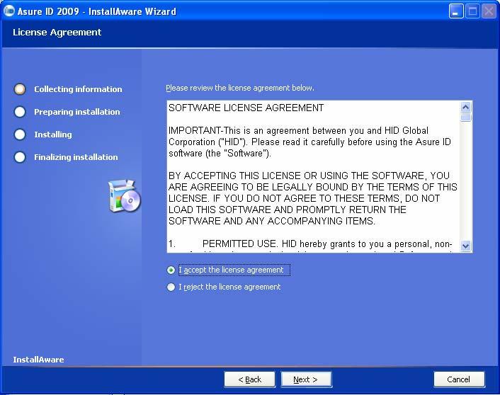 How to Install the Asure ID 2009 Software Continued from previous