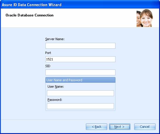 Creating a new Native Database (Advanced User Level) Step Procedure 6 Enter the parameters needed to connect to the newly created database.
