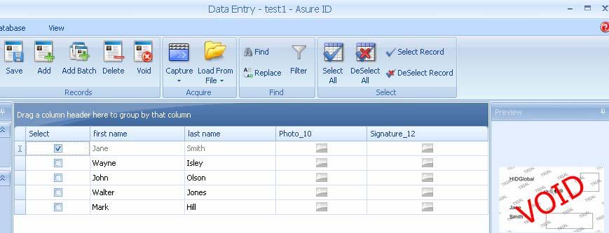 How to void a record Data Entry Step Procedure 2 Voided records can not be printed. After a record has been voided, it can no longer be edited.