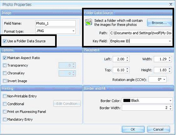 Adding a Photo DISPLAY B: FOLDER DATa SOURCE will retrieve images from the local