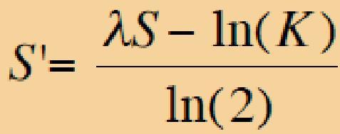 Another expected value formula when we have bit score: s = similarity score of database sequence and query sequence(depend of matrix used.