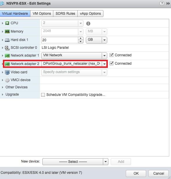 In vsphere client, navigate to Networking, and create a port group of type VLAN.