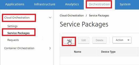 On Service Package page, in Basic Settings section, set the following parameters: a. Name type the name of a service package b.