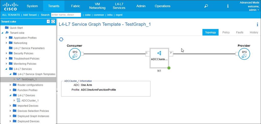 Applying the Service Graph Template to Endpoint Groups After you have created the service graph template, you need to apply the created service graph template by using the APIC GUI.