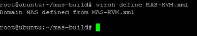Example COPY <name> MAS1-KVM</name> <mac address='52:54:00:29:74:b3'/> <source file='/var/ MAS-KVM.qcow2'/> <source dev='eth0' mode='bridge'/> <model type='virtio'/> e.