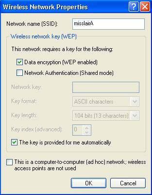 2. Select the wireless network from the Available Networks list, and click Configure. 3. Select and enter the correct values, as advised by your Network Administrator.