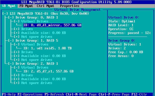 Make a Virtual Drive Bootable (MegaRAID utility) You used OSA to create a volume and to make the volume bootable. The SGX-SAS6-INT-Z HBA is installed on your server.