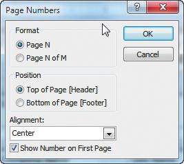 7. Increase the size of the logo until its right border is aligned with the 5" mark on the top ruler. See Figure 1 29. You will now add page numbers to the report. Logo added to Report Header 8.