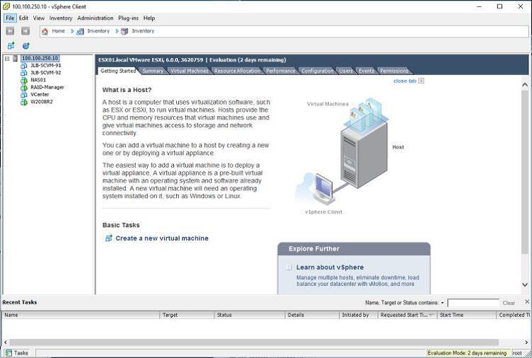 3. Deploying SCVM 1) Login to VSphere or VCenter. Select the host to add new virtual machine to.