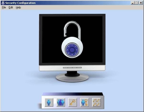 Configuring Security Features The Security Configuration Program In Classic view, start the Security Configuration program by clicking the Security Configuration button on the Application toolbar, as
