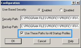 Defining and Assigning Security Privileges Configuration Dialog Box, Global Security Paths Enabled For example, in a Terminal Server environment, enable this option if the default SCU is enabled in