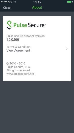 Terms and Conditions From the list of Pulse Secure