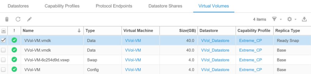 Figure 26. VM Snapshot Fast Clones allows you to leverage snapshots to create a clone of a VM, which are offloaded to the Dell EMC Unity system.
