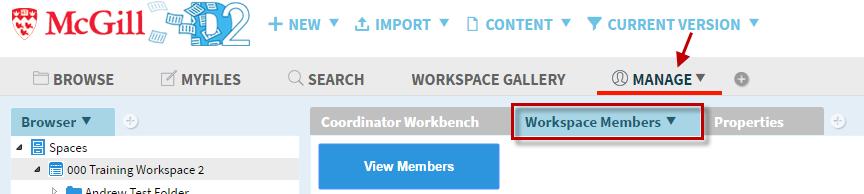 The Coordinator Workbench widget allows you to view and edit your groups, update