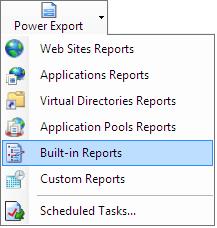 Chapter-6 Power Export 6.6 Schedule Built-in Reports Select Power Export Wizard.