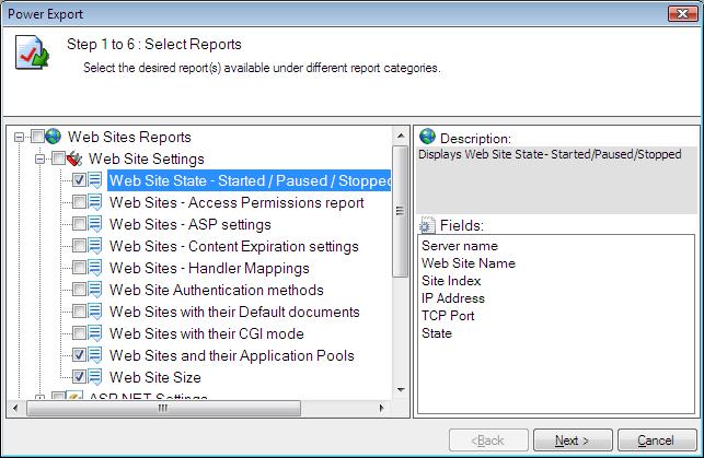 This will bring up the Step 1: Report Selection 1) Select the report(s) using the checkboxes to the