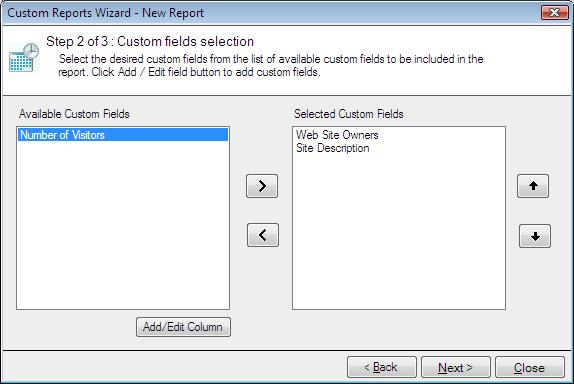 Chapter-5-Application Pools Reports 5.7 How to add/edit/delete custom fields? The Custom fields dialog allows you to create or edit using a custom field.