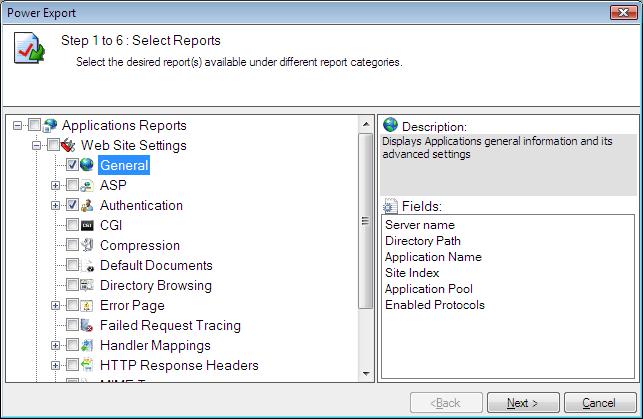 reports. You may select any number of reports to run in a single task. 2) Click Next to proceed to the next step.