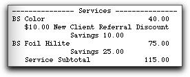 Changing Services You can change the employee by choosing a new ID from the Emp ID popup. You may also add or edit a Note, change the Promotion, adjust the Net amount, or change the Tax status.