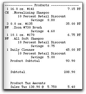 Show / Hide Receipt Click the Show / Hide Receipt icon in the upper left corner of the Client Visit transaction to see all details of the open ticket.