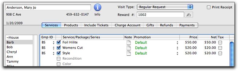 When creating a new Reward # on the ticket for a client, you have the option of making that account the Default account or not, as seen above.