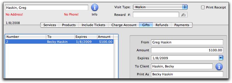 Double click on any transaction s Ticket Number to display its detail and/or edit the information.
