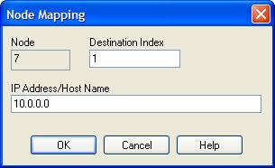 address from the This Node drop-down list. The default address is 64 and is appropriate for most applications. Creating an Address Mapping Select a node address to map to an IP address or host name.
