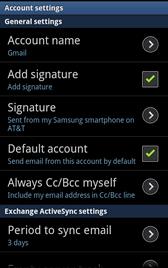 Accunt name: Displays the accunt display name. Amunt t synchrnize: Defines the sync range that yur device shuld receive and keep messages fr.