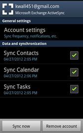 Synchrnizing Yur Micrsft Exchange ActiveSync Accunt Yu can adjust yur Exchange ActiveSync accunt settings t change the cntent that is synchrnized t yur device. 1.