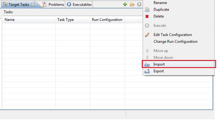 Creating External Flash Algorithm Figure 16. Import Task Browse to the location of the task that you want to import, select the required task, and click Open.