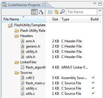 Creating New Flash Utility Figure 23. Flash Utility 7.2. Flash Utility General Structure The flash programmer Flash Utility Template application includes the following files: flash_algorithm.
