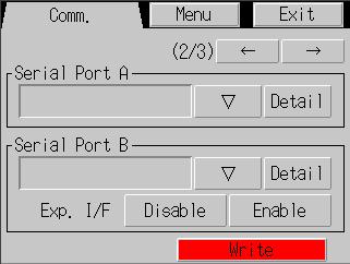 The use of the expansion interface is for future expansion and cannot yet be used. Always use the serial port B connector. (The default setting is Disable.