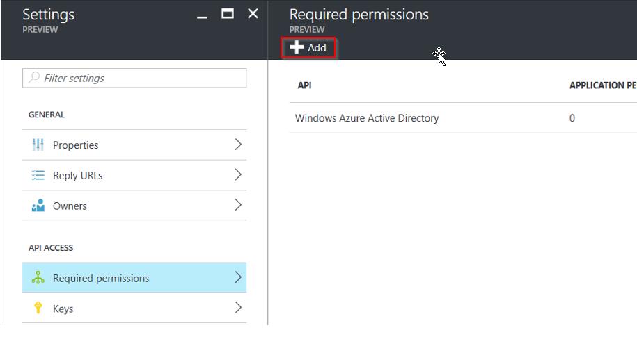 Setting permission for Microsoft Intune API a.