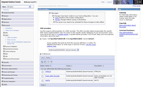 Creating the Data Source in Websphere Application Server Creating the Data Source 1.