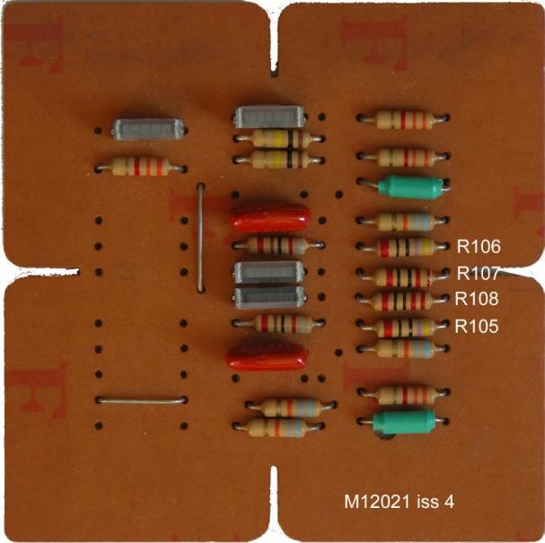 But if the M1 position is already used, we can increase the gain of the M1 section of the board. This is done by replacing 4 resistors.