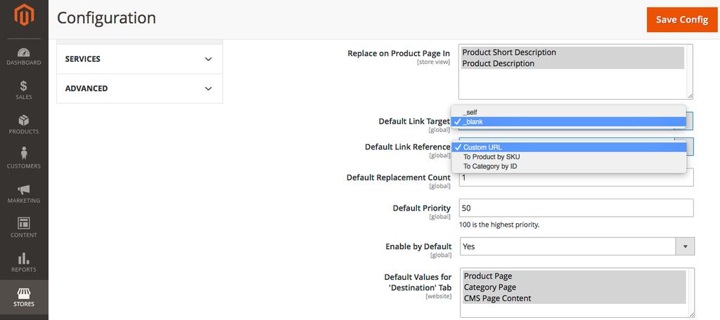 2. Accessing the Extension General Settings Scroll down to specify where keywords