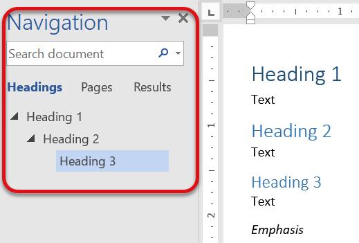 Use Styles to Navigate Styles make it easy to navigate throughout a document by using the Navigation pane in Word.