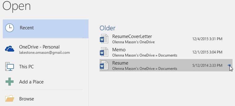 If you want to use OneDrive, make sure you re signed in to Word with your Microsoᢸ account. Review our lesson on Understanding OneDrive to learn more.
