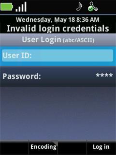 The message Invalid login credentials message at the top of the screen indicates that you ll need to enter your