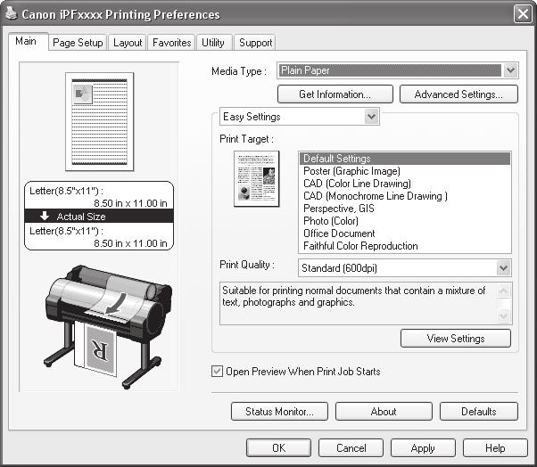 You can reduce printing costs by checking how documents will be printed beforehand, without the need to print them. Change the layout orientation relative to the paper.