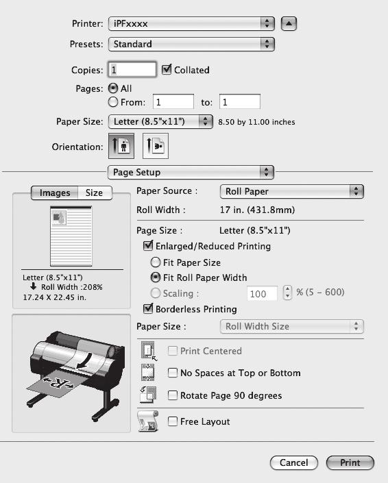Convenient Printer Driver Features Borderless Printing In regular printing, a margin required by the printer is added around the original.