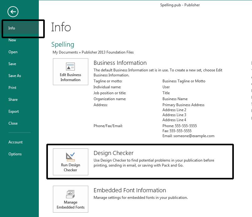 Microsoft Publisher 2013 Foundation - Page 120 This will display the Design