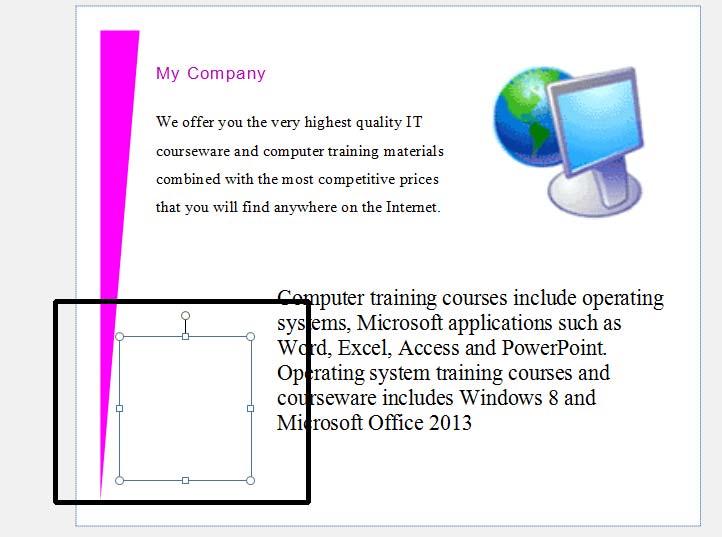 Microsoft Publisher 2013 Foundation - Page 29 Click on the Insert tab and